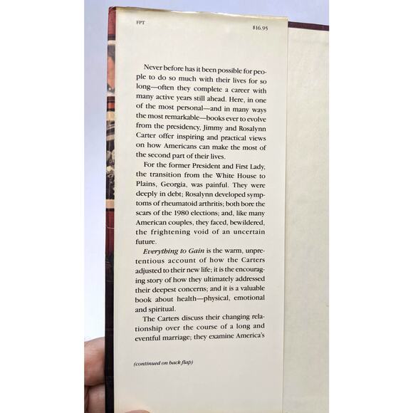 Jimmy and Rosalynn Carter - Everything to Gain - Hardbound with D/J Gently Read - Picture 3 of 7